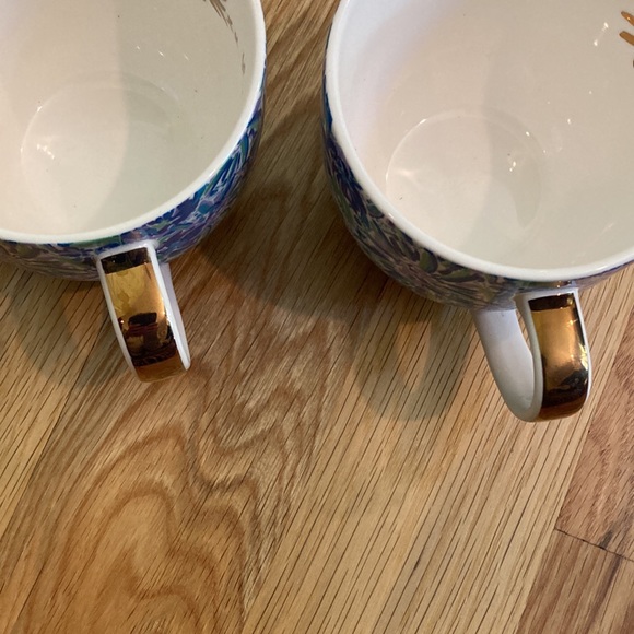 Set of 2 Vintage Lilly Pulitzer Cups with Gold Handles - EUC - 12 oz each - Picture 12 of 14